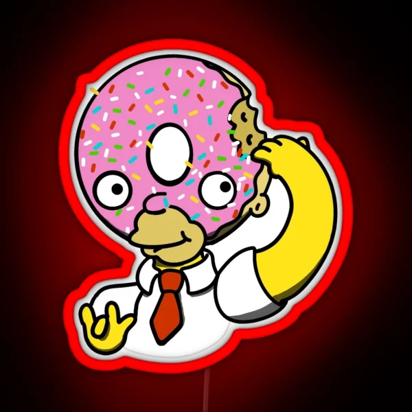 Homer Doughnut RGB Neon Sign