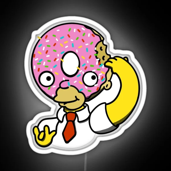 Homer Doughnut RGB Neon Sign