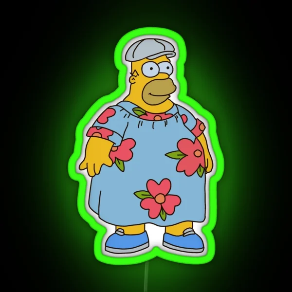 Homer Muumuu Dress RGB Neon Sign