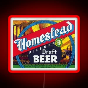 Homestead Pilsner Draft Beer RGB Neon Sign