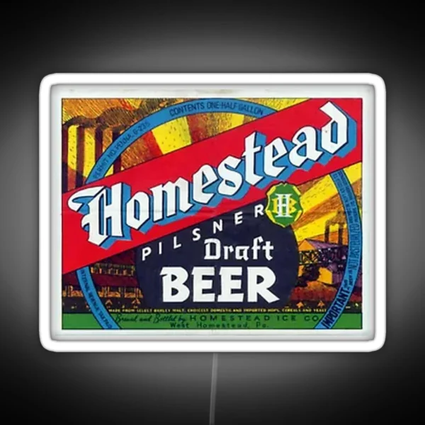 Homestead Pilsner Draft Beer RGB Neon Sign