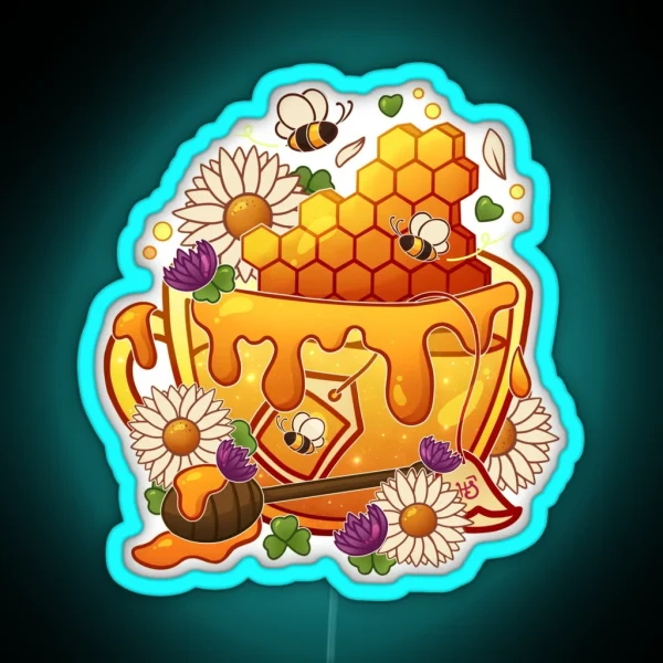 Honeycomb Teacup RGB Neon Sign