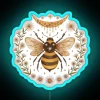 Neon Honeymoon Bee Sign in Vibrant RGB Colorful Romantic Lighting Design