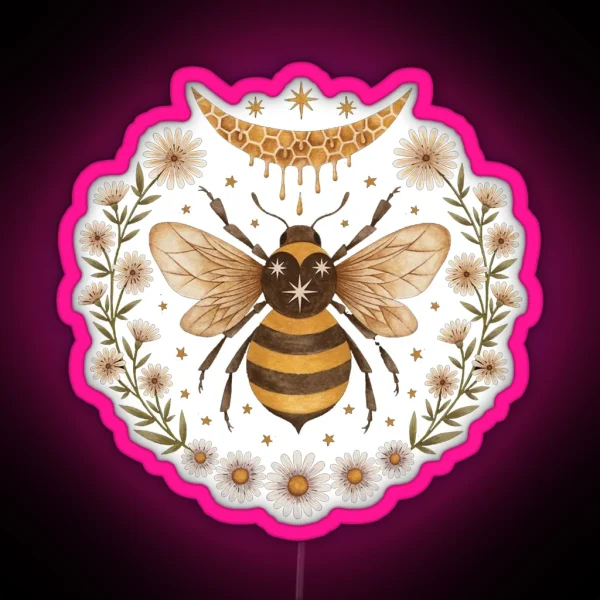 Honeymoon Bee RGB Neon Sign