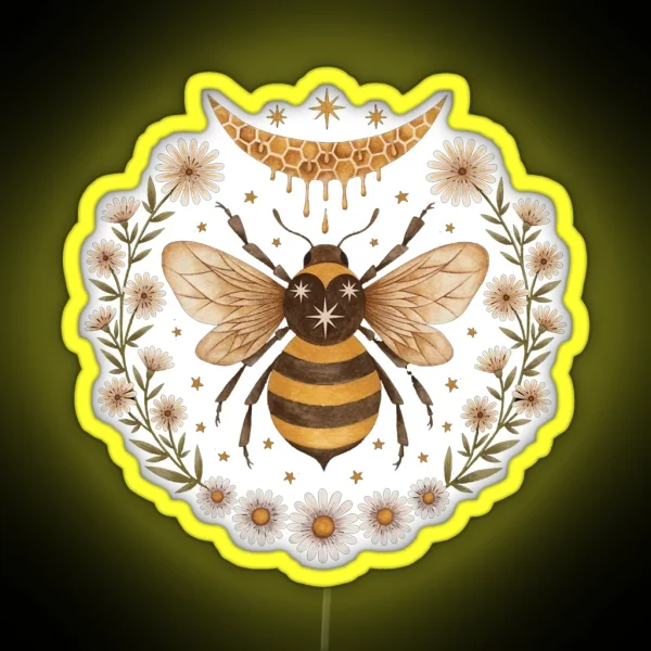 Honeymoon Bee RGB Neon Sign