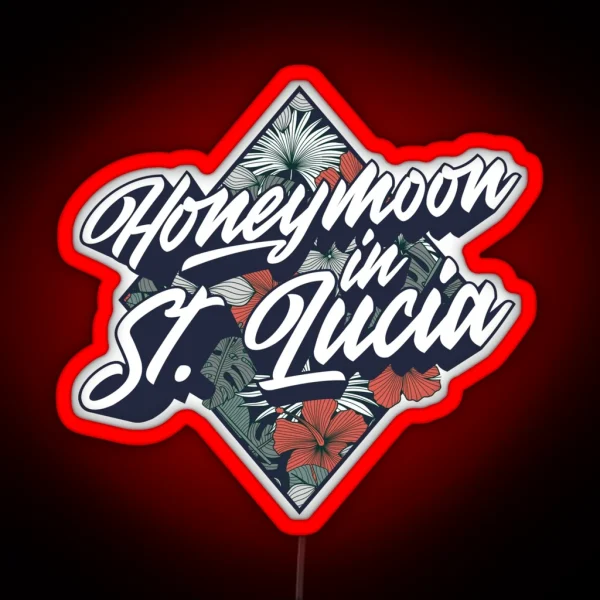 Honeymoon In Saint Lucia RGB Neon Sign