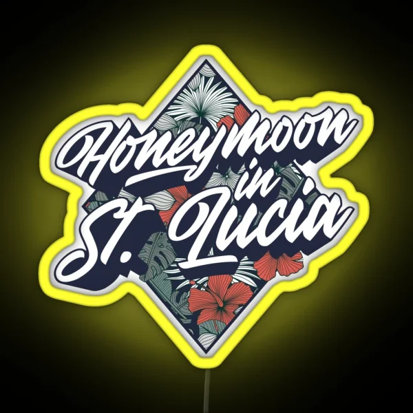 Honeymoon In Saint Lucia RGB Neon Sign