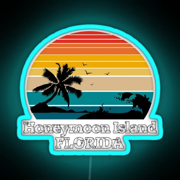Honeymoon Island FLORIDA RGB Neon Sign