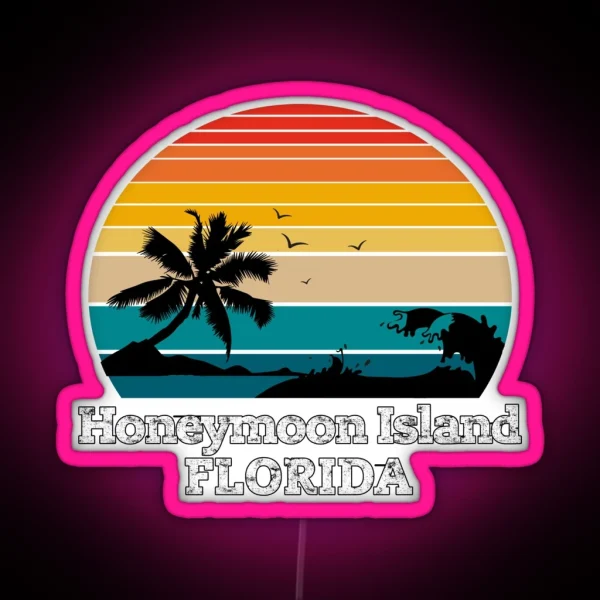 Honeymoon Island FLORIDA RGB Neon Sign
