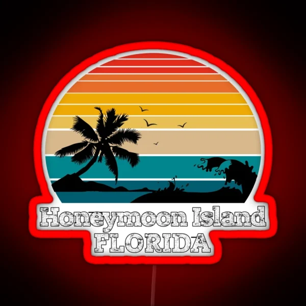 Honeymoon Island FLORIDA RGB Neon Sign