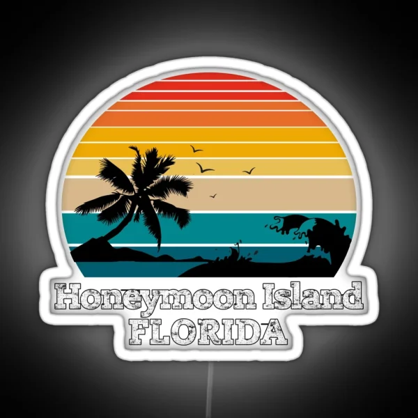 Honeymoon Island FLORIDA RGB Neon Sign
