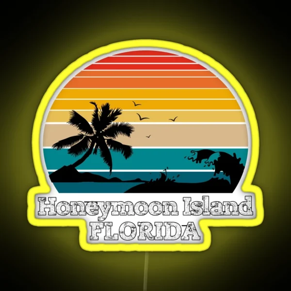 Honeymoon Island FLORIDA RGB Neon Sign