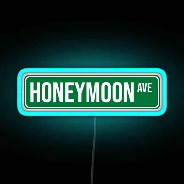 Honeymoon Street Sign RGB Neon Sign