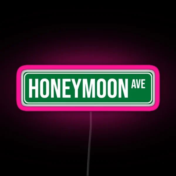 Honeymoon Street Sign RGB Neon Sign