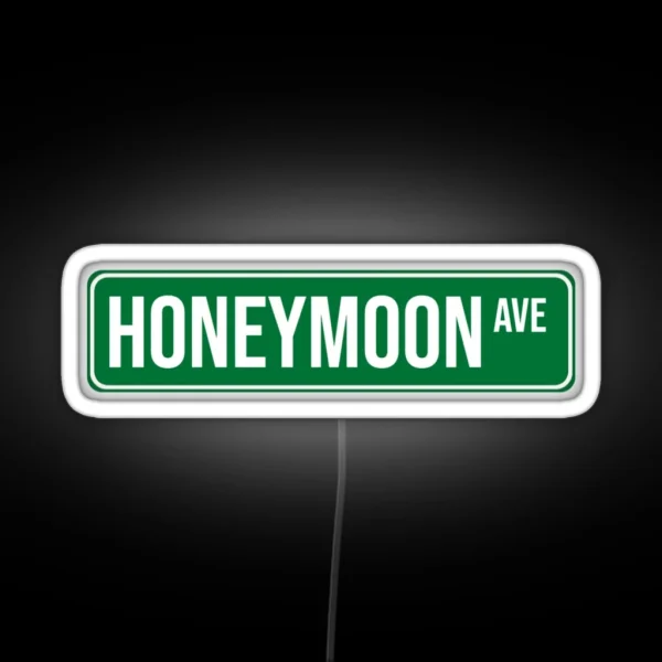 Honeymoon Street Sign RGB Neon Sign