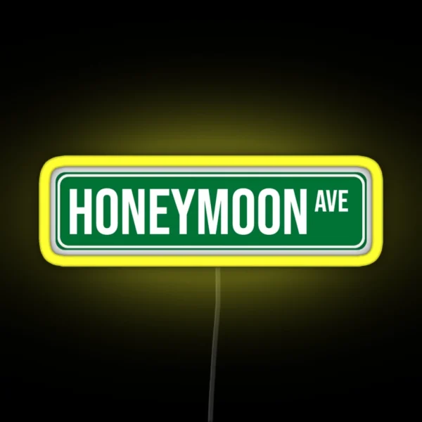 Honeymoon Street Sign RGB Neon Sign