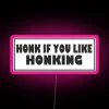 Humorous highway decor, customizable RGB LED canvas honking bumper neon display