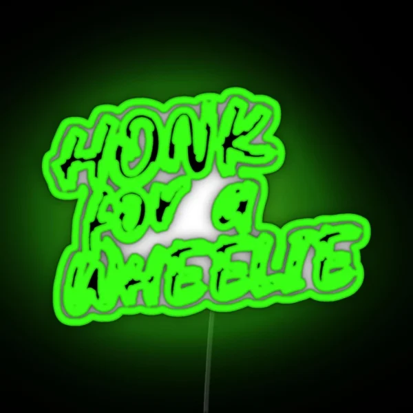 Honk Wheelie RGB Neon Sign