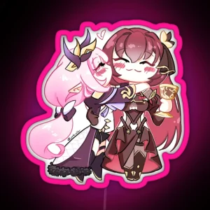 Honkai Impact 3rd Elysia X Eden Kiss RGB Neon Sign