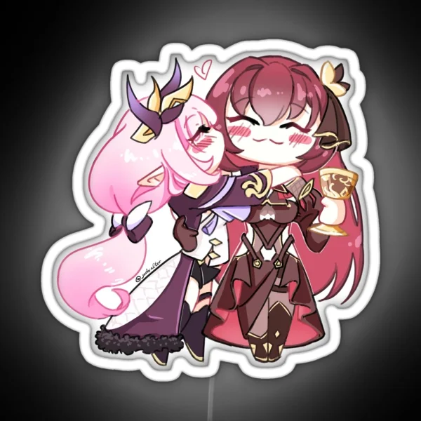 Honkai Impact 3rd Elysia X Eden Kiss RGB Neon Sign