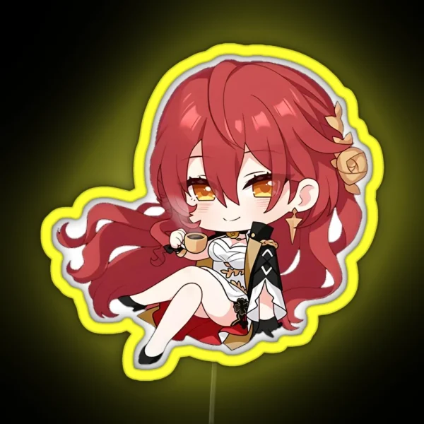 Honkai Star Rail Himeko RGB Neon Sign