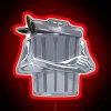 Neon lit trash can art symbolizing rebellious urban street culture vibe.