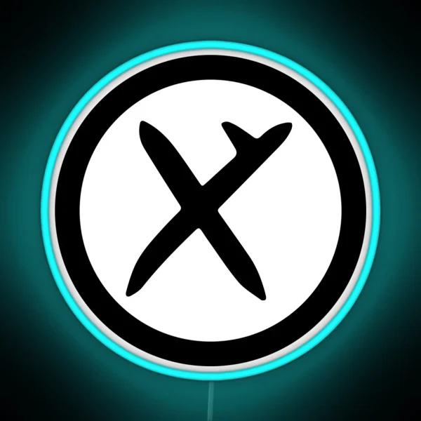 Hooked Cross In Black RGB Neon Sign