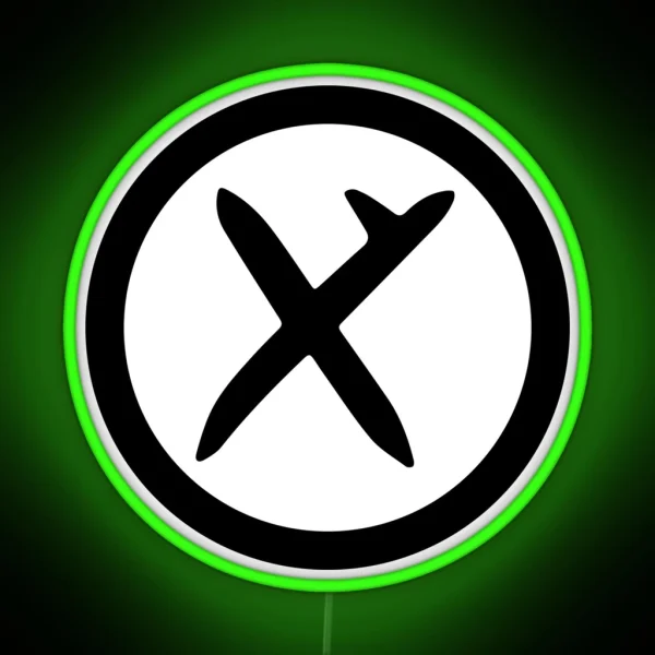 Hooked Cross In Black RGB Neon Sign
