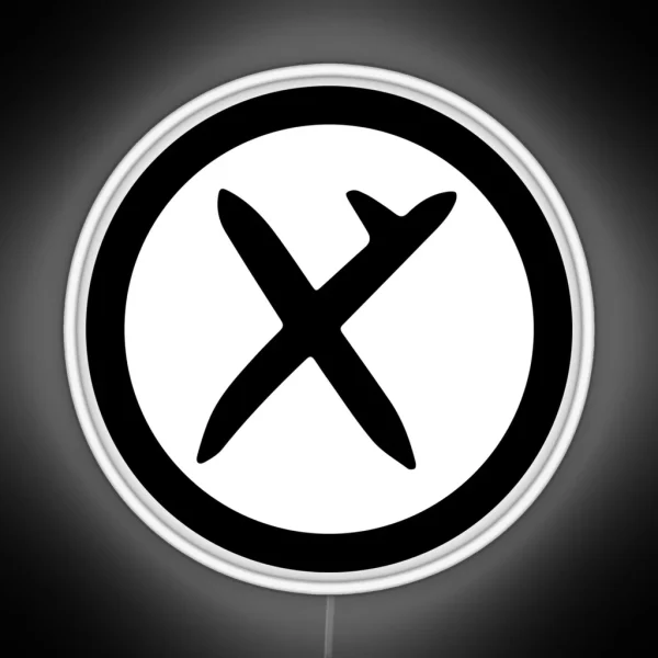 Hooked Cross In Black RGB Neon Sign