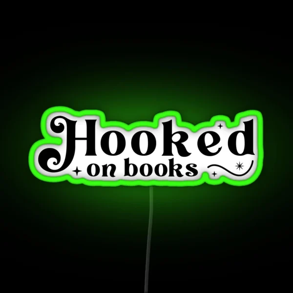 Hooked On Books RGB Neon Sign