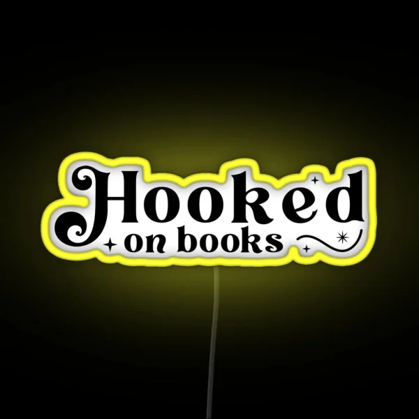 Hooked On Books RGB Neon Sign