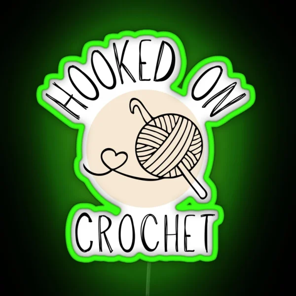 Hooked On Crochet RGB Neon Sign