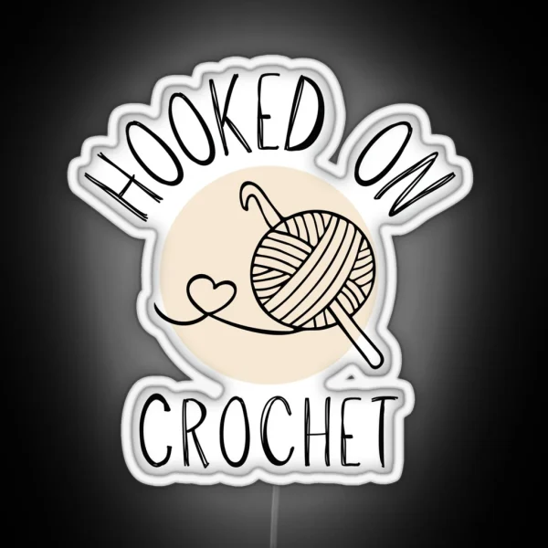 Hooked On Crochet RGB Neon Sign