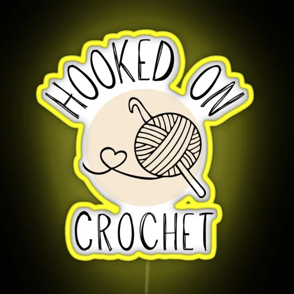 Hooked On Crochet RGB Neon Sign