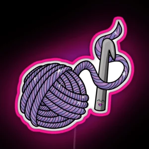 Hooked On Crochet RGB Neon Sign