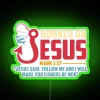 RGB Neon Sign Displaying Inspirational Jesus Faith and Devotion Quotes
