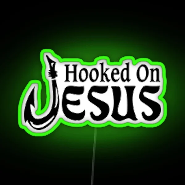 Hooked On Jesus RGB Neon Sign