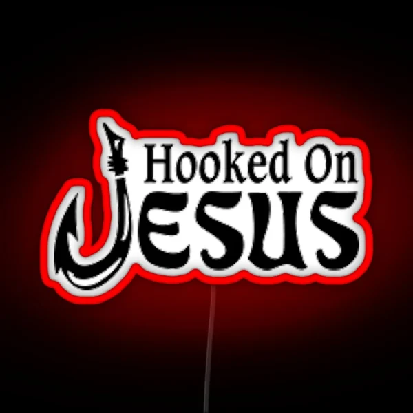 Hooked On Jesus RGB Neon Sign