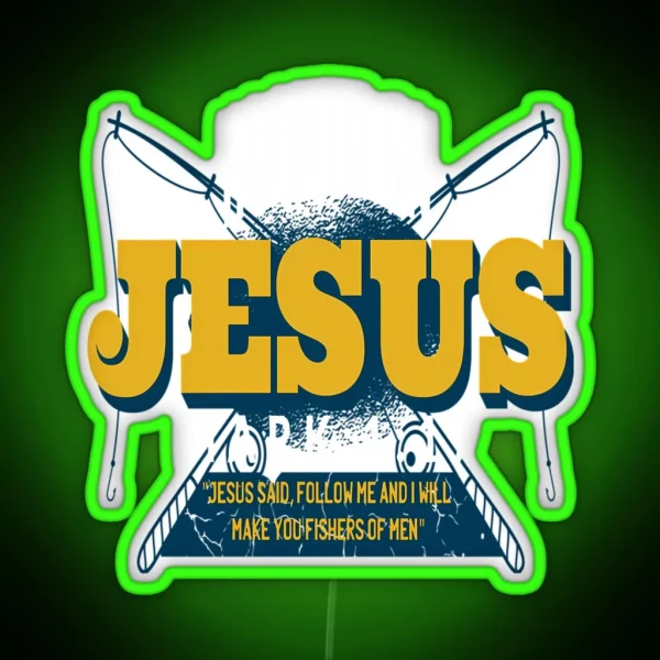 Hooked On Jesus RGB Neon Sign
