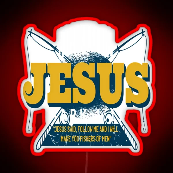 Hooked On Jesus RGB Neon Sign