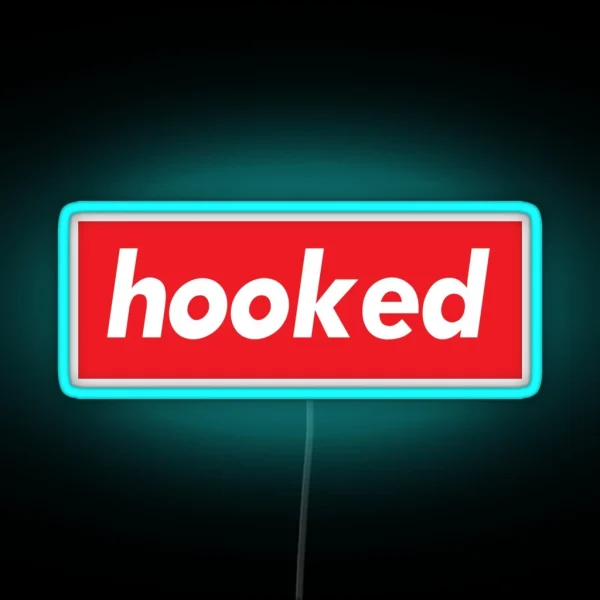 Hooked Words Gamers Use RGB Neon Sign