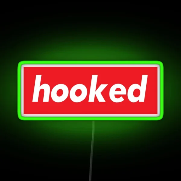 Hooked Words Gamers Use RGB Neon Sign