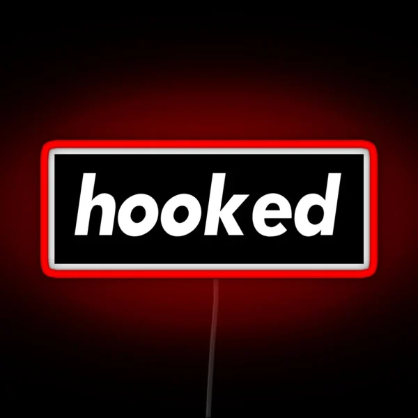 Hooked Words Gamers Use RGB Neon Sign