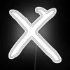 Glowing customizable LED sign with vibrant color changing RGB lighting.