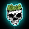 Electric Neon HOP Brain Sign Art with RGB Colorful Lighting