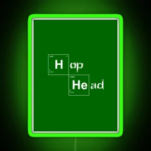 Hop Head Breaking Bad Style Graphic RGB Neon Sign