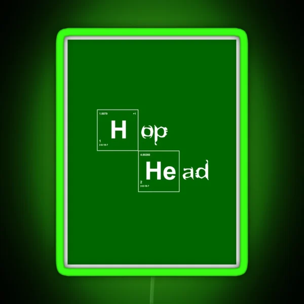 Hop Head Breaking Bad Style Graphic RGB Neon Sign