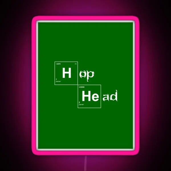 Hop Head Breaking Bad Style Graphic RGB Neon Sign