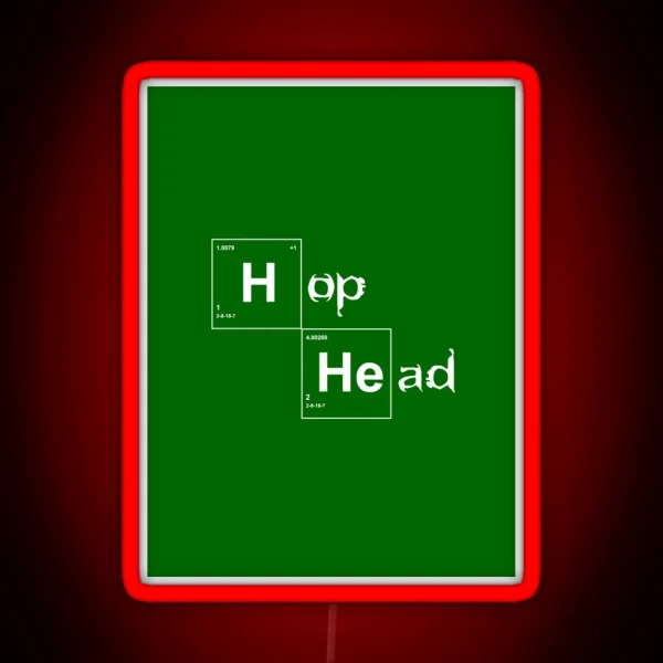 Hop Head Breaking Bad Style Graphic RGB Neon Sign