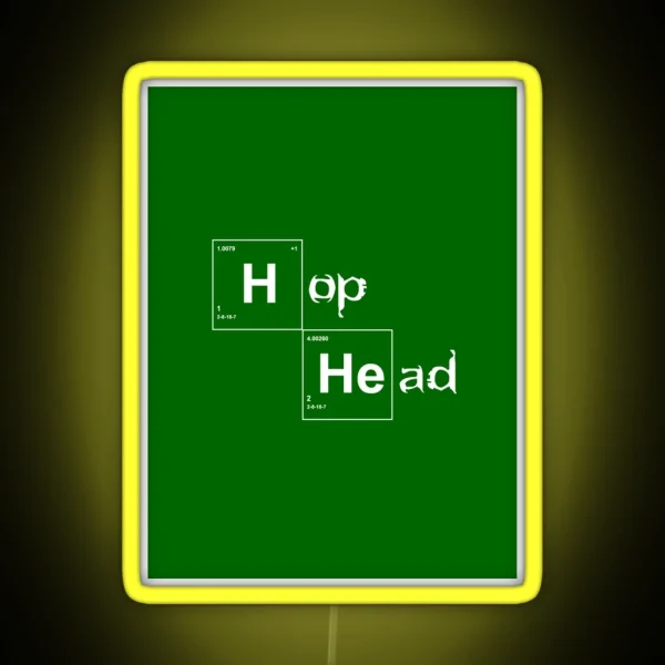 Hop Head Breaking Bad Style Graphic RGB Neon Sign